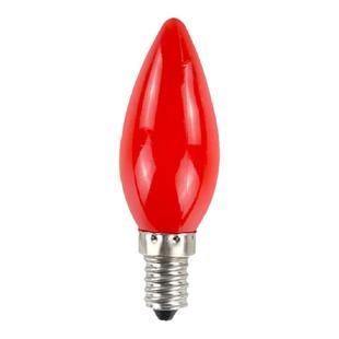 LED蜡烛灯泡卧室红色神台E27E14E12大小螺口佛台节能球泡家用光源