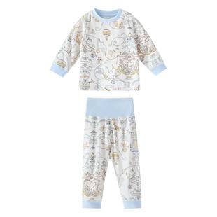 全棉时代婴儿套装婴儿新生儿针织高腰护肚套装护肚套装秋冬新款