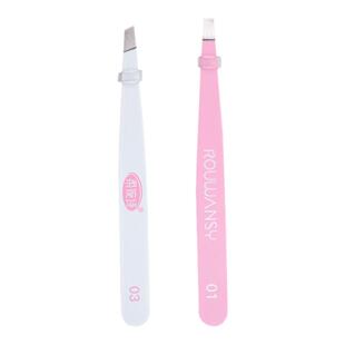 柔婉诗假睫毛小镊子 拔眉毛绣眉工具夹子 拔胡子钳斜口不锈钢