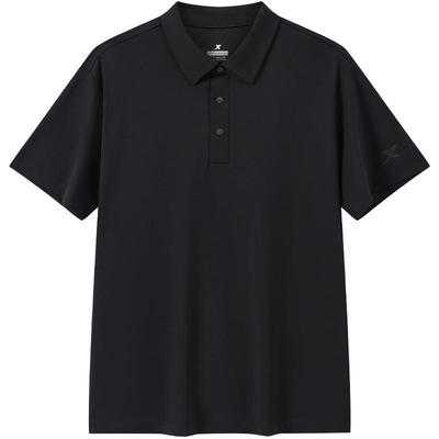 特步冰丝短袖POLO衫男夏季新款简约商务男装休闲百搭上衣运动T恤