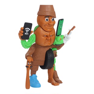 ai外国山海经融合怪手机木棍人融合版缝合怪拆装玩具手办模型摆件