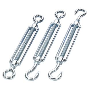 国标镀锌开体式花篮螺丝收紧器紧线 钢丝绳拉紧器 紧绳器螺栓螺杆