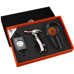 汉尼库克雪茄钳三合一套装古巴雪茄剪刀专用火机三件雪茄工具套组