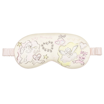 小天使真丝珍珠水晶眼罩礼物女