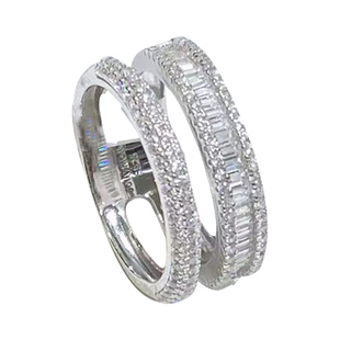 JollyMolly小众设计师网红戒指女925银甜美礼物百搭个性双层戒指