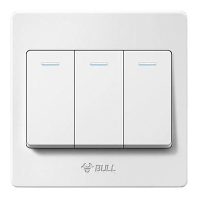 公牛开关插座86型三开单控299-15