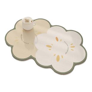 厨房台面沥水垫异形水槽边硅藻泥吸水垫碗盘碗筷防滑杯垫干燥垫