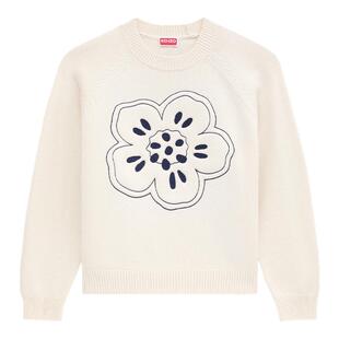 KENZO 26春夏新品 女士BOKE海棠花休闲套头毛衣新年
