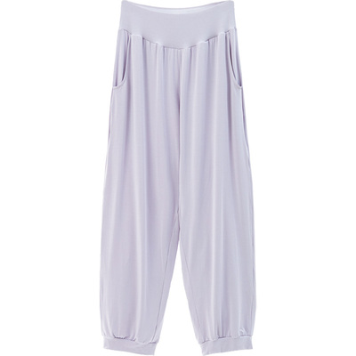 stw长款莫代尔女宽松薄家居睡裤