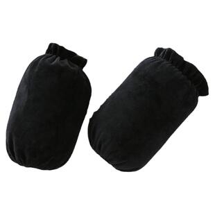 毛绒手袖套女短款秋冬季纯色糖果色儿童套袖成人工作防污护袖筒男