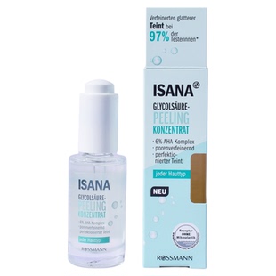 现货 德国ISANA 6%AHA果酸去角质浓缩精华液30ml 闭口控油收毛孔