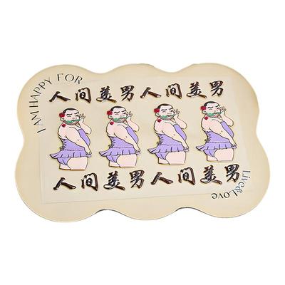 人间美男巧克力转印模具蛋糕装饰