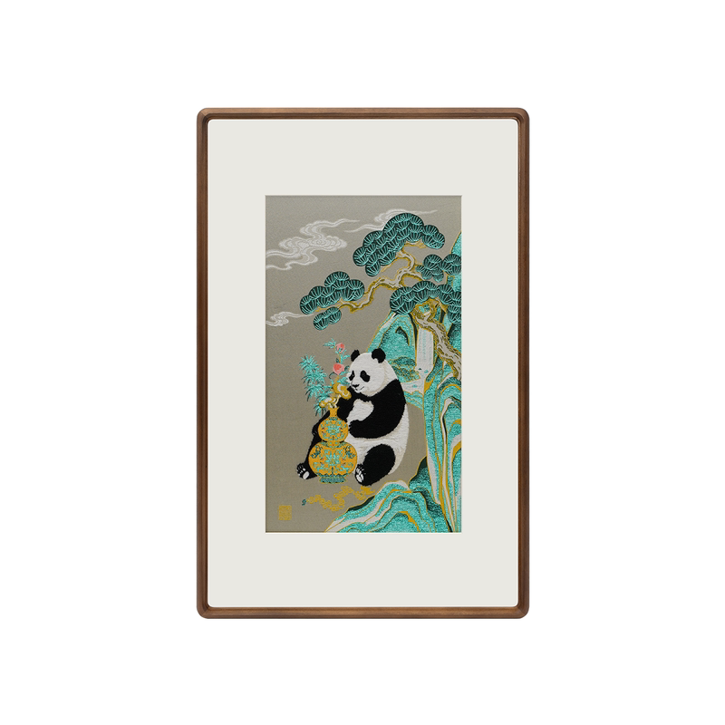 蜀江锦院福禄聚宝蜀锦玄关挂画招财非遗高端商务礼开业礼中秋礼盒