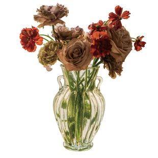 复古森林简约韩系日式玻璃花瓶双耳vintage法式水培植物花器摆件