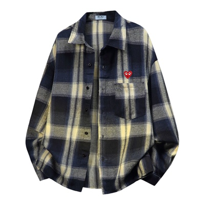 PLAYHEITY男女宽松长袖衬衫