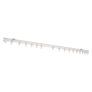 可弯曲u型l型窗帘轨道飘窗滑轨滑道软轨道顶侧装导轨静音可弯直轨