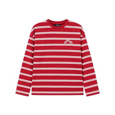 Ed Hardy埃德哈迪2026春季新款女士圆领宽松条纹长袖T恤E1SAW230