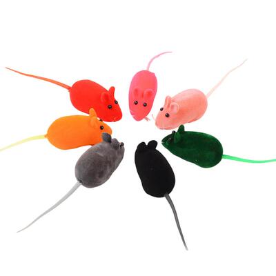 猫玩具小老鼠仿真植绒毛小老鼠逗猫解闷神器逼真小老鼠发声玩具