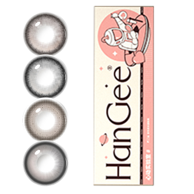 HanGee韩姬儿美瞳日抛一次性30片大直径狗狗眼14.4mm隐形眼镜自然