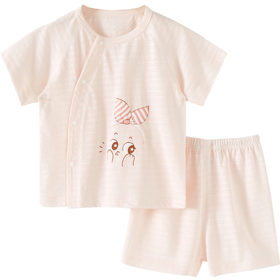 宝宝A类无骨纯棉短袖套装夏季