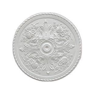 欧式法式石膏灯盘圆灯饰异形石膏线角花装饰墙背景墙天花板灯池