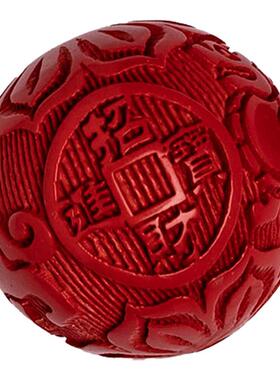 朱砂财源单颗圆珠手串吊坠配件