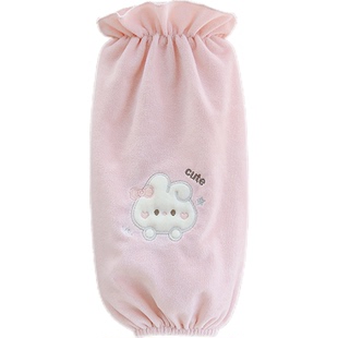 长款袖套羽绒服套袖女款秋冬季可爱学生成人棉衣防脏护袖毛绒袖头