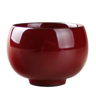 绫兮庄垂仁故宫红铁胎郎红釉罗汉杯杯主人杯茶杯陶瓷茶具品茗单杯
