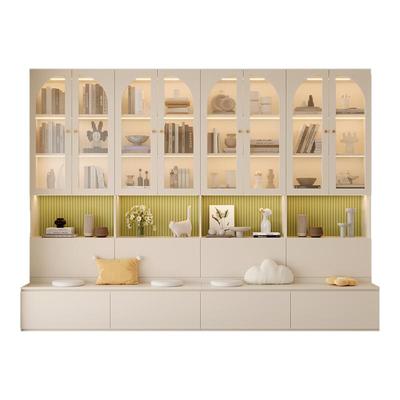 暧逸组合书柜儿童奶油风整墙一体