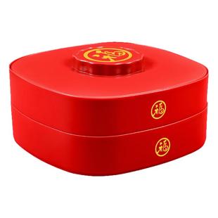 果盘家用客厅茶几水果盘糖果双层干果盒新年喜庆瓜子零食收纳盒