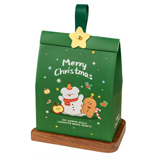 圣诞包装袋自立曲奇饼干糖果手提幼儿园伴手可爱卡通迷你小学校生