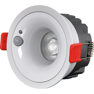 爱多辉人体感应射灯嵌入式led天花灯阳台走廊过道入户玄关灯智能