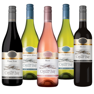 Oyster Bay 蚝湾全系列长相思霞多丽干白桃红梅洛黑皮诺干红5支装
