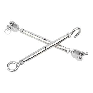 304不锈钢闭体花篮螺丝拉紧器钢丝绳紧线紧绳器钩圈收紧花兰螺栓