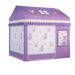 城堡款房型遮光防摔坐床蚊帐带防尘顶挡风布帘双层蚊帐儿童卧室用