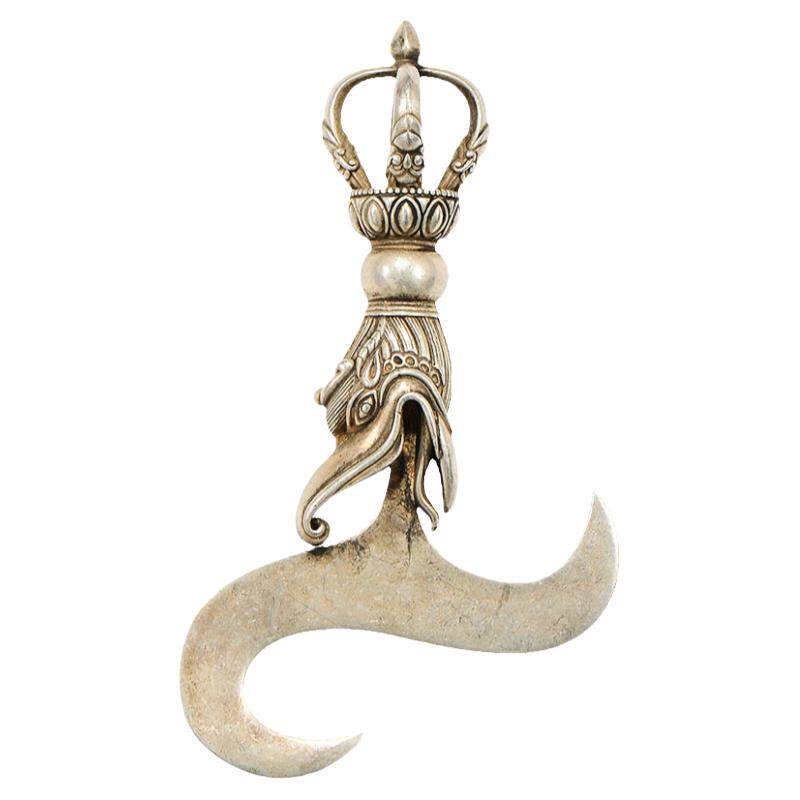 欧斯特 九股金刚宝杵 铜鎏银五股金刚钺刀 马头金刚宝橛 佛具摆件