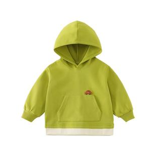 [280G精棉双面]齐齐熊宝宝连帽卫衣春装男童长袖外套儿童春秋衣服