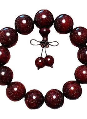 血檀紫檀满仿星手串老料文玩佛珠男女血檀手链手串佛珠满金星手链