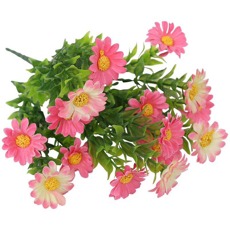 单支假花仿真花束塑料花小束把花玫瑰花栅栏花箱绢花花坛摆设装饰