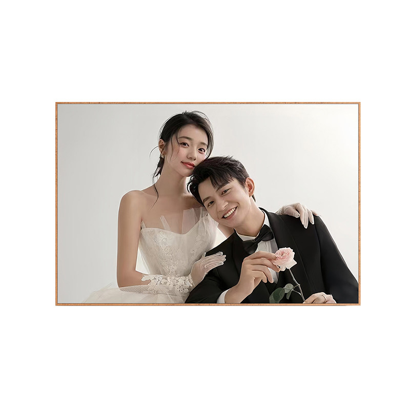 婚纱照放大挂墙相框窄边框定制影楼床头结婚照片全家福儿童3648寸