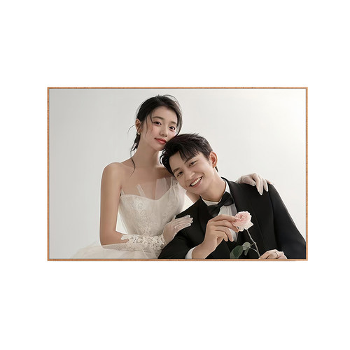 婚纱照放大挂墙相框窄边框定制影楼床头结婚照片全家福儿童3648寸