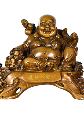 弥勒佛摆件笑口常开佛像供奉摆设