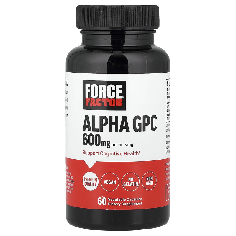 Force Factor Alpha-GPC α-甘油磷酸胆碱神经健康认知能力专注