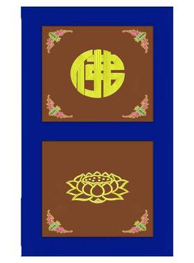 禅意莲花呢绒佛堂隔断门帘定制