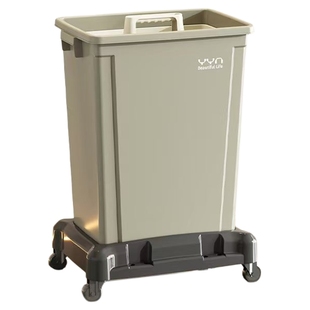 商用收餐车烧烤店饭店厨余专用方形厨房垃圾桶大号滑轮手推清洁车