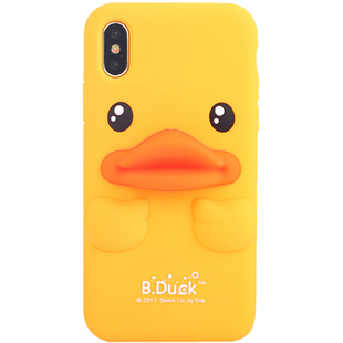 B.Duck立体鸭嘴手机壳iphonex硅胶保护壳可爱防摔苹果手机壳XSMAX保护套iphonexsMAX软套防摔xs镜头全包软壳