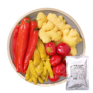 老坛子泡菜辣三宝四川泡菜老母水二荆条泡姜泡椒珠子椒组合装300g