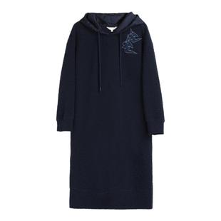 蒲PUKKA原创女装棉质连衣裙春秋装设计感连帽卫衣裙商场同款