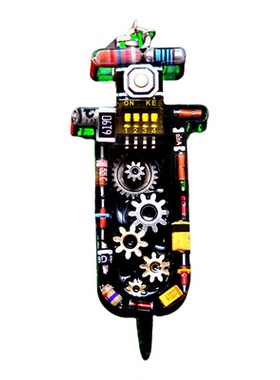 赛博朋克注射器创意挂坠情侣