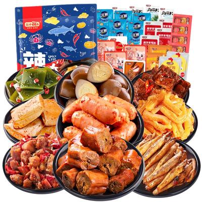 盐津铺子零食大礼包豆干